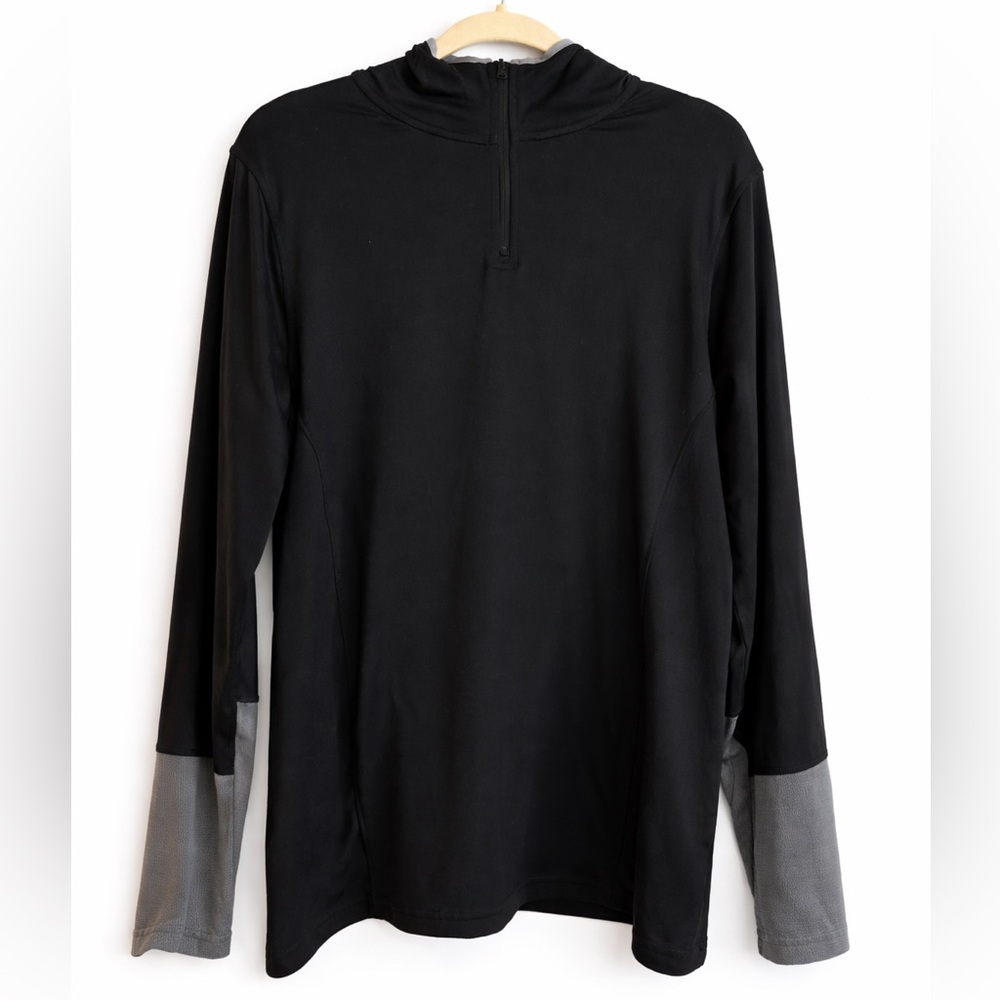 Under Armour Black and Gray Half-Zip Pullover
